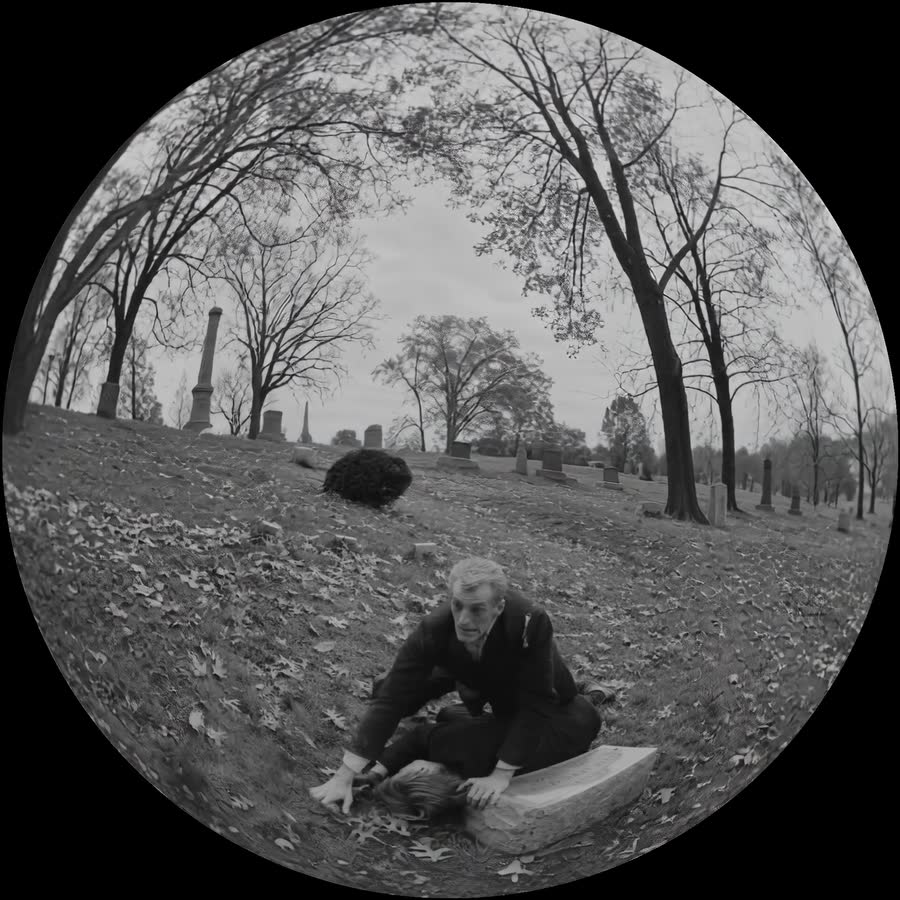 Night of the Living Dead (1968) — Academy 1.37 source remastered by Outpaint as a 180-degree fisheye dome